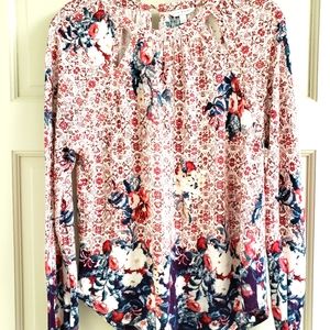 Lucky Brand Top, Size Large, Floral Print